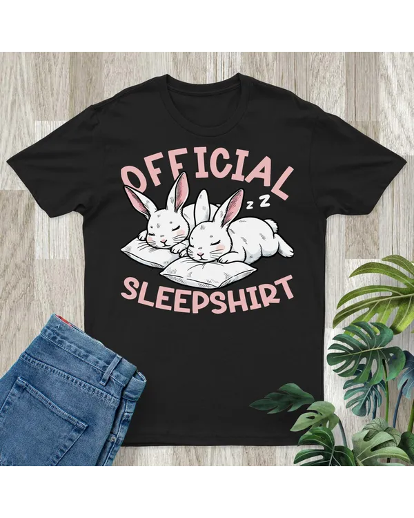 Rabbit Official Sleep Shirt Funny Rabbit Napping Pyjamas T-Shirt