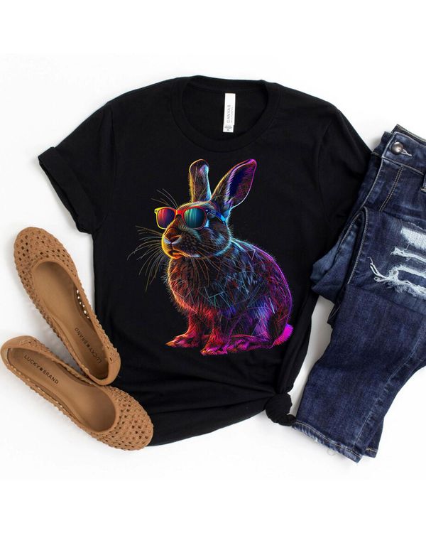 Rabbit Animal Lover Cute Bunny Sunglasses T-Shirt