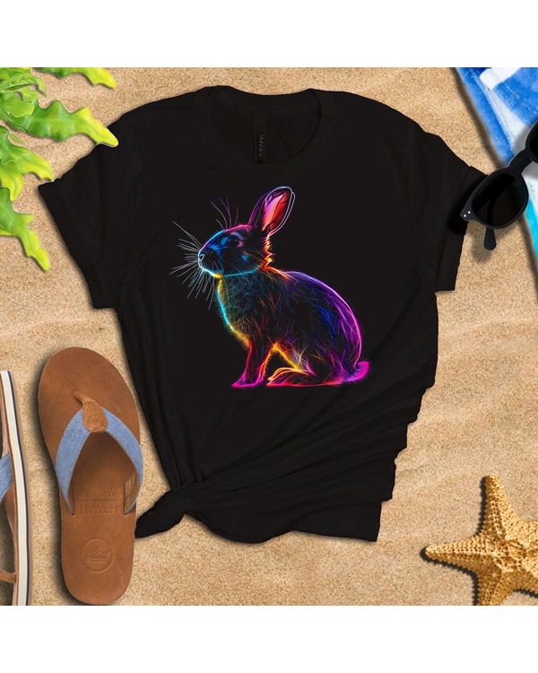 Rabbit Animal Lover Graphic Cute Bunny Sunglasses T-Shirt