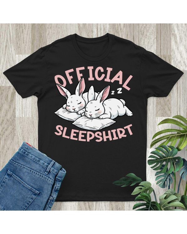 Rabbit Official Sleep Shirt Funny Rabbit Napping Pyjamas T-Shirt